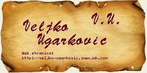 Veljko Ugarković vizit kartica